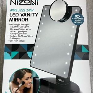 Nizoni Wireless 2-1 Led Vanity Mirror 10x Magnification